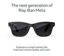 Ray-Ban Meta Wayfarer Gen 2 Smart Glasses Matte Black Polarised Gradient Graphite Large thumbnail 2