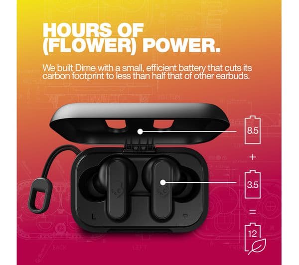 SKULLCANDY Dime S2DMW-P740 True Wireless Bluetooth Earbuds - True Black - Image 2
