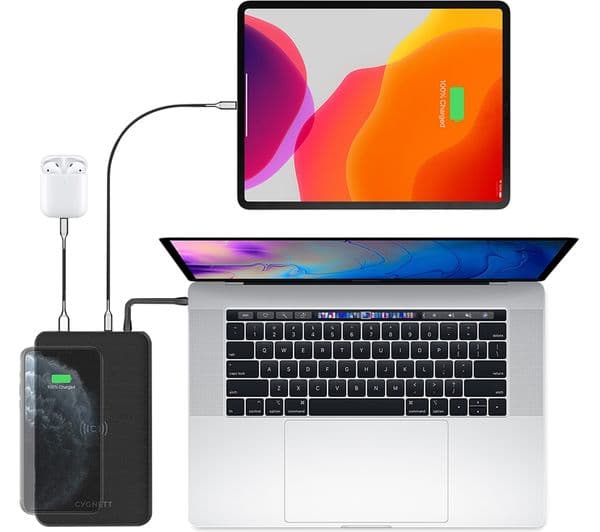CYGNETT ChargeUp Edge+ Portable Power Bank - Black - Image 4
