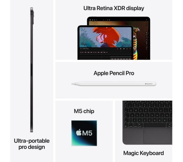 APPLE 11" iPad Pro Cellular (2025) - 256 GB, Silver - Image 8