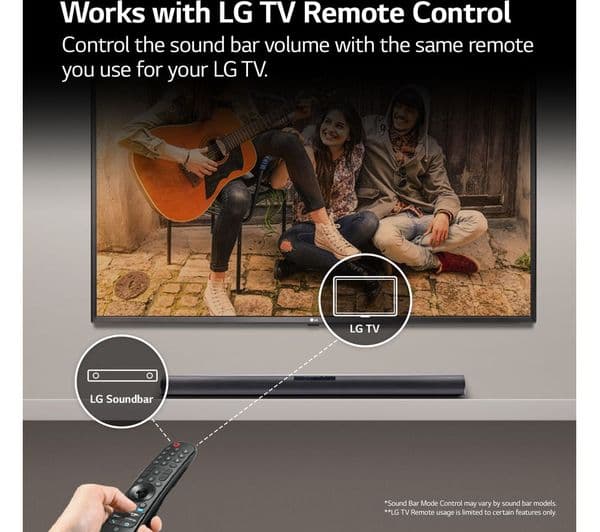 LG SQC1 2.1 Soundbar Black - Image 5