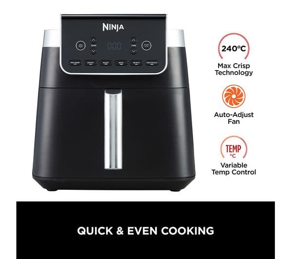 Ninja Max Pro AF180UK Air Fryer Black - Image 9