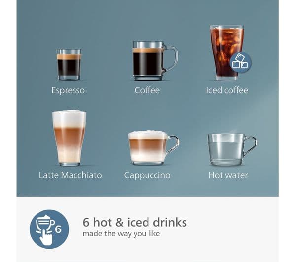 Philips Series 3300 LatteGo EP3347/90 Bean to Cup Coffee Machine Chrome & Black - Image 4