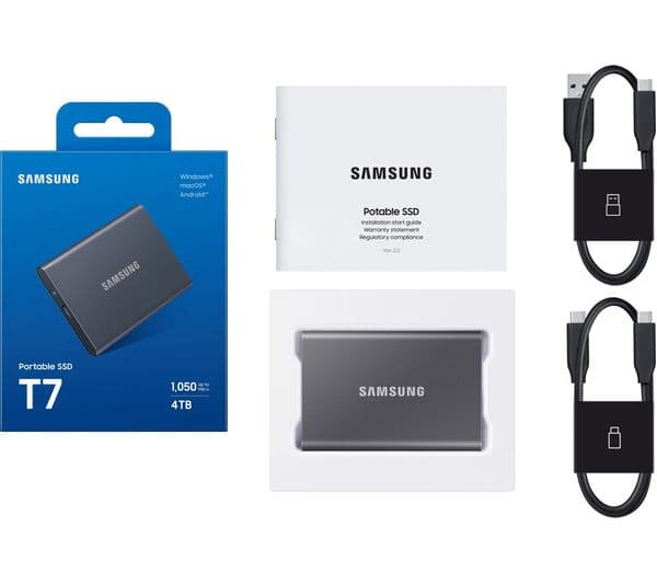 SAMSUNG T7 Portable External SSD - 4 TB, Grey - Image 4