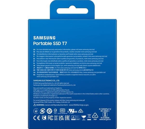 SAMSUNG T7 Portable External SSD - 4 TB, Grey - Image 5