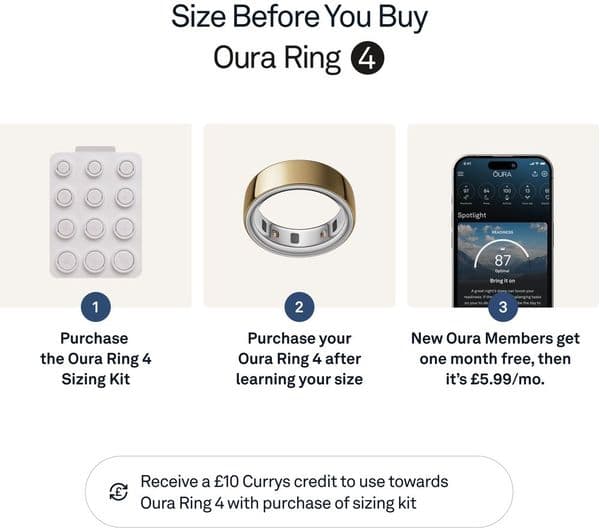 Oura Ring 4 Smart Ring Size 9 Gold - Image 3