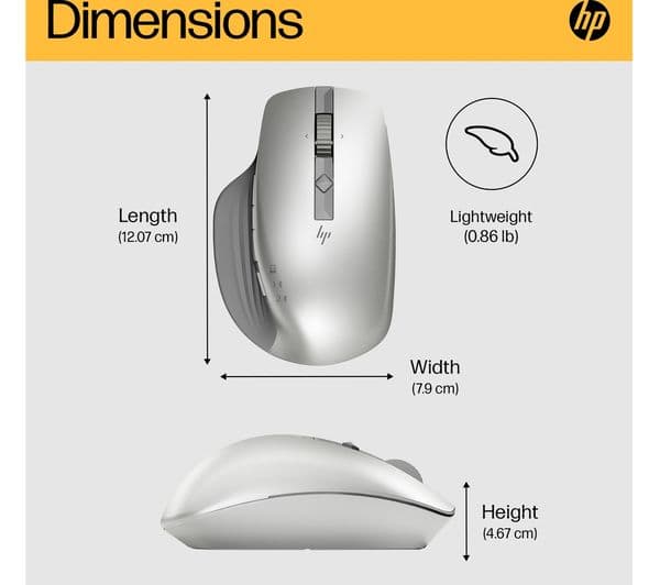 HP Creator 930 Wireless Laser Mouse - Silver - Image 6