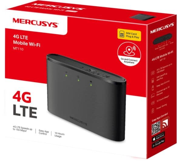 Mercusys MT110 4G LTE Router Black - Image 4