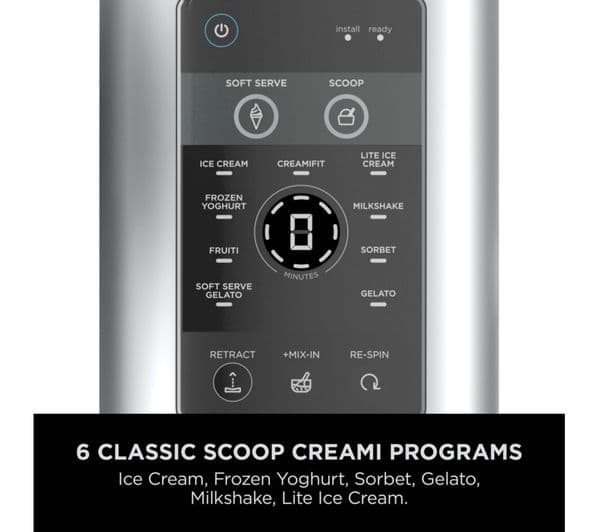 Ninja CREAMi Scoop & Swirl NC701UK 13-in-1 Ice Cream and Soft Serve Maker - Silver - Image 3