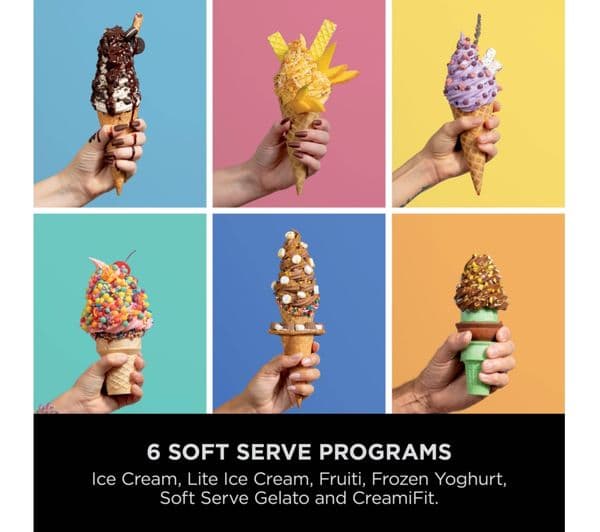 Ninja CREAMi Scoop & Swirl NC701UK 13-in-1 Ice Cream and Soft Serve Maker - Silver - Image 4