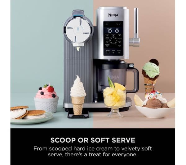 Ninja CREAMi Scoop & Swirl NC701UK 13-in-1 Ice Cream and Soft Serve Maker - Silver - Image 5