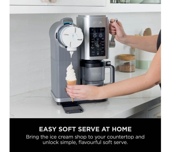 Ninja CREAMi Scoop & Swirl NC701UK 13-in-1 Ice Cream and Soft Serve Maker - Silver - Image 9