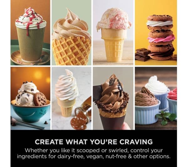 Ninja CREAMi Scoop & Swirl NC701UK 13-in-1 Ice Cream and Soft Serve Maker - Silver - Image 10