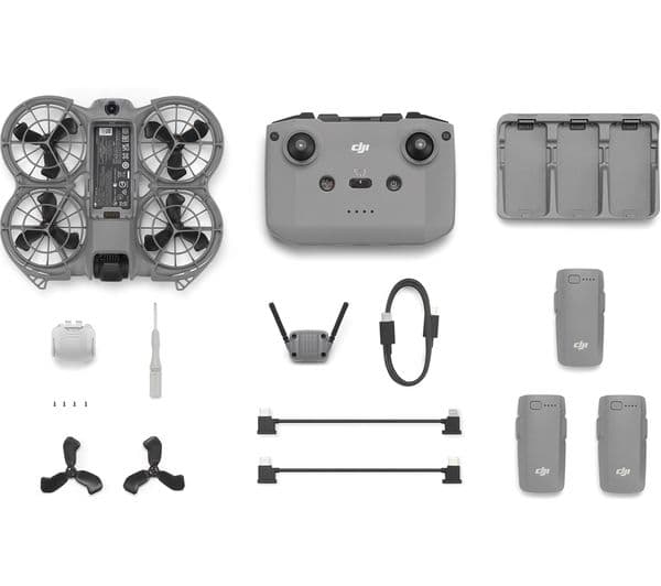 DJI Neo 2 Fly More Combo Drone with 4K Camera, AI Tracking, Extended Flight Time & RC-N3 Remote - Grey - Image 1