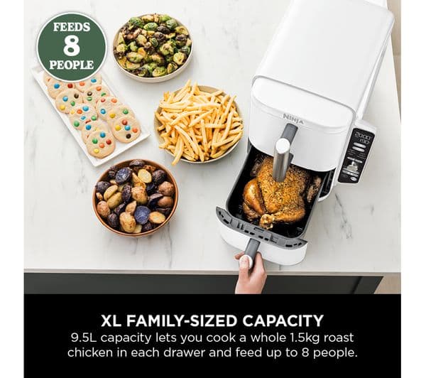Ninja Double Stack XL SL400UKWH Air Fryer White - Image 5