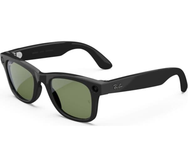 RAY-BAN Meta Wayfarer (Gen 2) Glasses - Shiny Black with Green Lenses