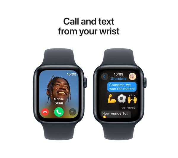 Apple Watch SE 2nd Gen Smartwatch 44mm Midnight Aluminium Midnight Sport Band - Image 4