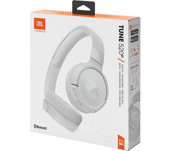 JBL Tune 520BT Wireless Headphones White - Image 4