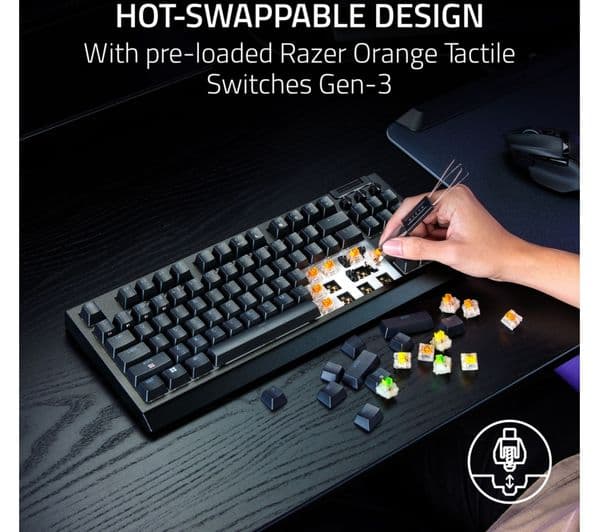 Razer BlackWidow V4 Tenkeyless Wireless Keyboard Black - Image 3