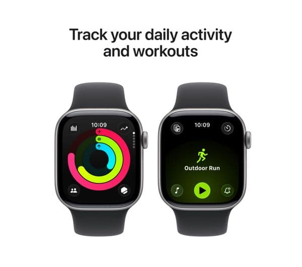 Apple Watch Series 11 GPS + Cellular Smartwatch 42mm Space Grey Aluminium with Black Sport Band S/M - Image 4