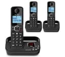 ALCATEL F860 Voice TAM ATL1425239 Cordless Phone - Triple Handsets, Black thumbnail 1