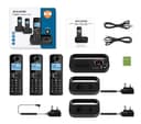 ALCATEL F860 Voice TAM ATL1425239 Cordless Phone - Triple Handsets, Black thumbnail 2