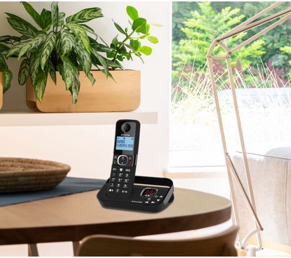 ALCATEL F860 Voice TAM ATL1425239 Cordless Phone - Triple Handsets, Black - Image 3