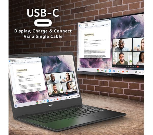 Acer 314 14" Chromebook Intel Celeron 128GB Black - Image 4