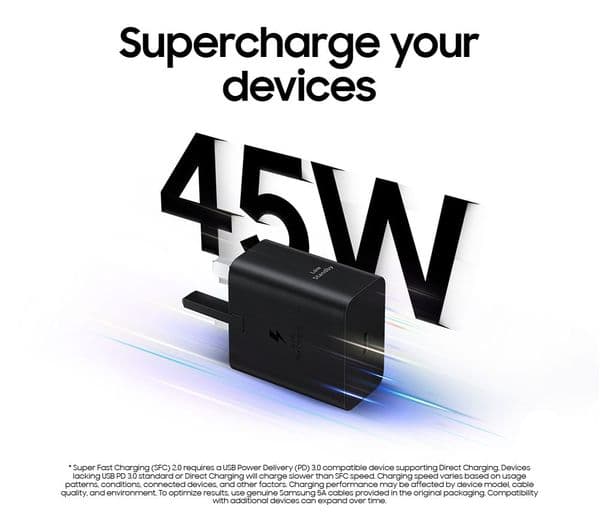 Samsung EP-T4511XBEGGB 45W USB-C Charger Black - Image 5