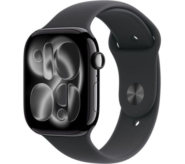 Apple Watch Series 11 Smartwatch 46mm Jet Black Aluminium Black Sport Band M/L - Image 1