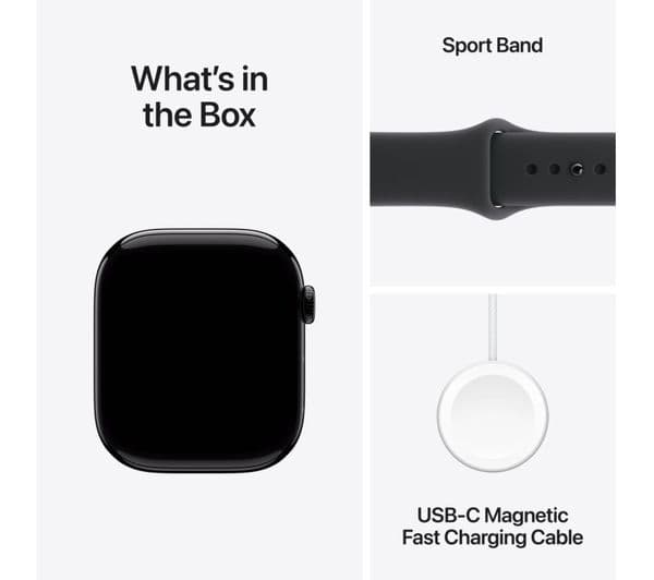Apple Watch Series 11 Smartwatch 46mm Jet Black Aluminium Black Sport Band M/L - Image 9