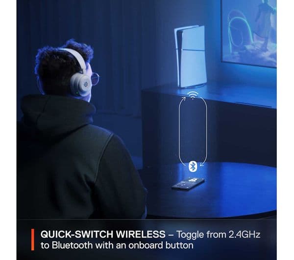 STEELSERIES Arctis Nova 5 Wireless PC Gaming Headset - White - Image 4