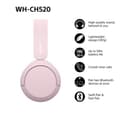 Sony WH-CH520P Headphones Pink thumbnail 4