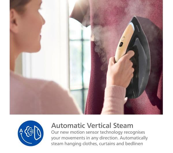 Philips PerfectCare 8000 Series PSG8130/80 Steam Generator Iron Black & Gold - Image 4