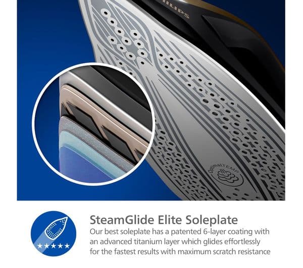 Philips PerfectCare 8000 Series PSG8130/80 Steam Generator Iron Black & Gold - Image 6