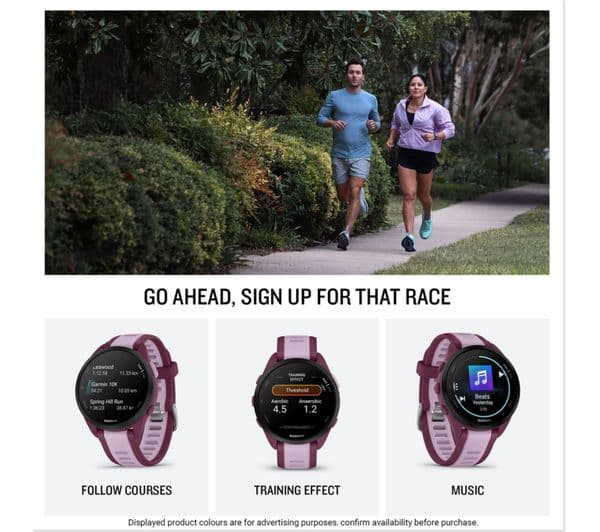 Garmin Forerunner 165 GPS Running Smartwatch 43mm Mist Grey / Whitestone - Image 4