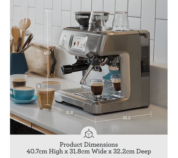 SAGE the Barista Touch SES880 Bean to Cup Coffee Machine - Stainless Steel & Chrome - Image 4