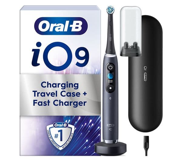ORAL-B iO 9 Electric Toothbrush & Travel Charging Case - Black Onyx