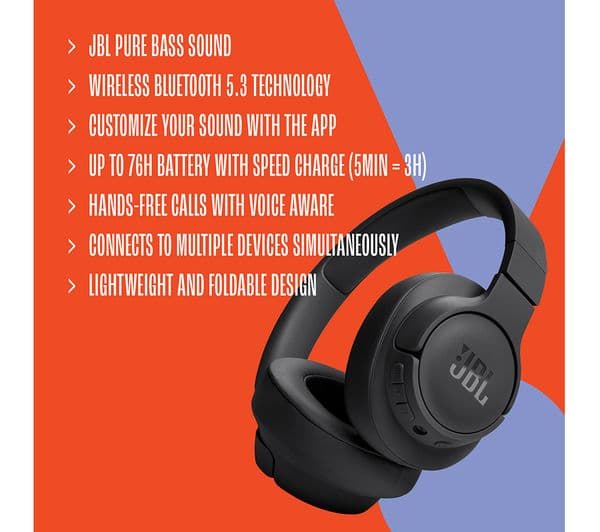 JBL Tune 720BT Wireless Headphones White - Image 4