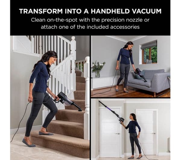 Shark HZ500UK Anti Hair Wrap Bagless Vacuum Cleaner Charcoal Grey & Purple - Image 3