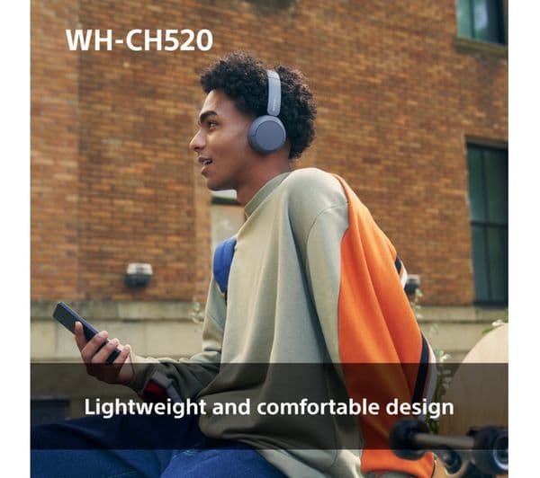 Sony WH-CH520 Headphones Blue - Image 7
