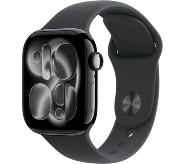 Apple Watch Series 11 Smartwatch 42mm Jet Black Aluminium Black Sport Band S/M