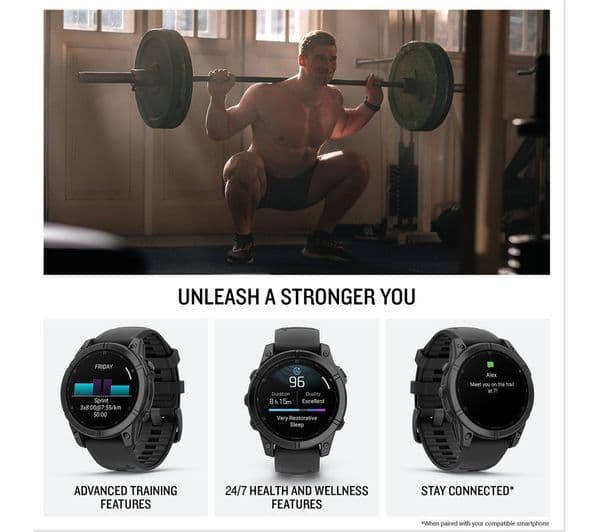 Garmin Fēnix E Smartwatch 47mm Slate Grey - Image 4