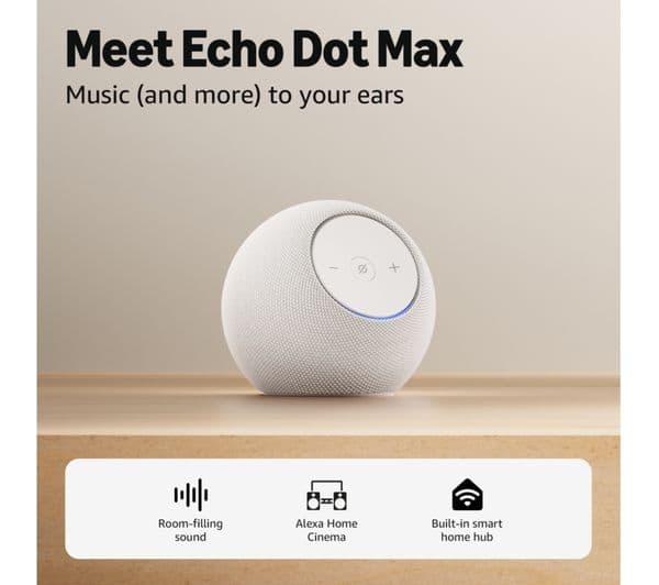 Amazon Echo Dot Max Smart Speaker Glacier White - Image 2