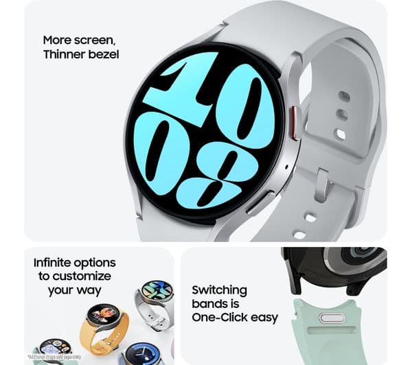 SAMSUNG Galaxy Watch6 BT with Bixby - Silver, 44 mm - Image 5