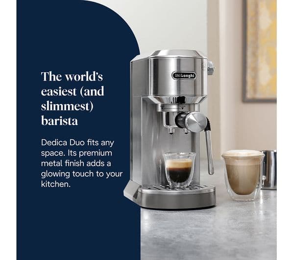 DeLonghi Dedica Duo EC890.M Coffee Machine Metal - Image 3