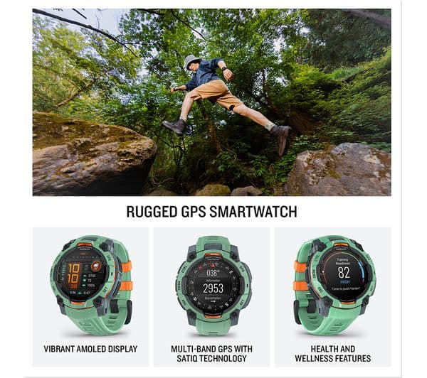 Garmin Instinct 3 AMOLED Smartwatch 45mm Neo Tropic - Image 2