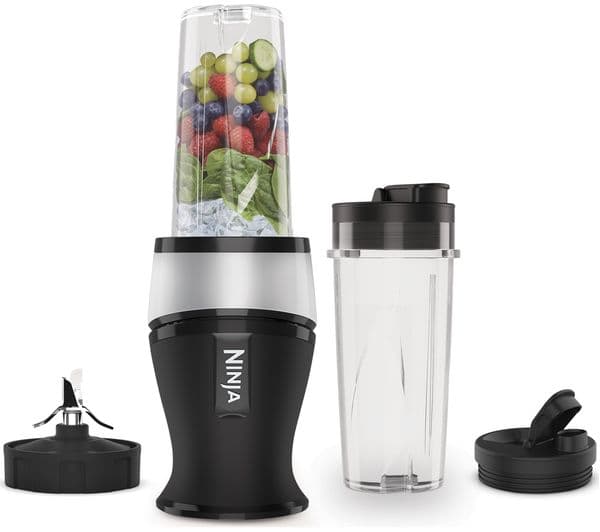 NINJA Nutri Ninja QB3001UKS Blender - Black & Silver - Image 1