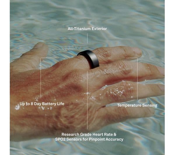 Oura Ring 4 Smart Ring Size 8 Gold - Image 6