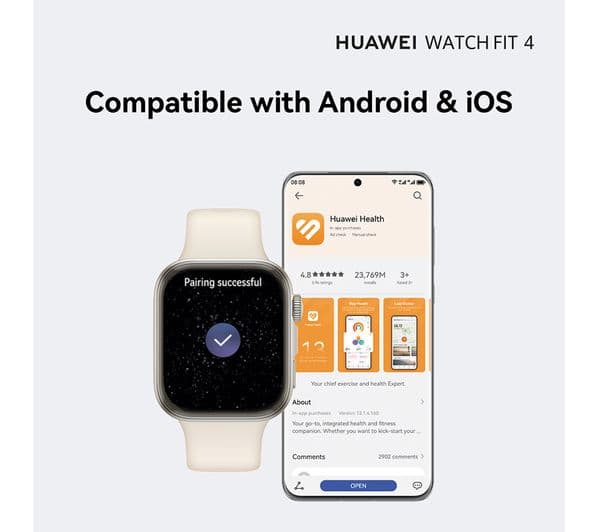 HUAWEI Watch Fit 4 Smartwatch Silver - Image 7